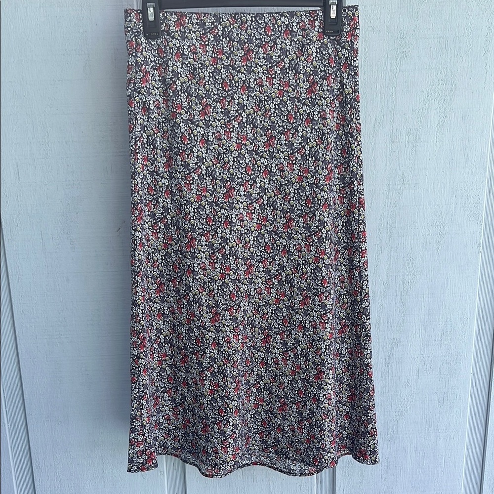 LOFT Pink Midi A-Line Skirt Casual‎ Resort Wear